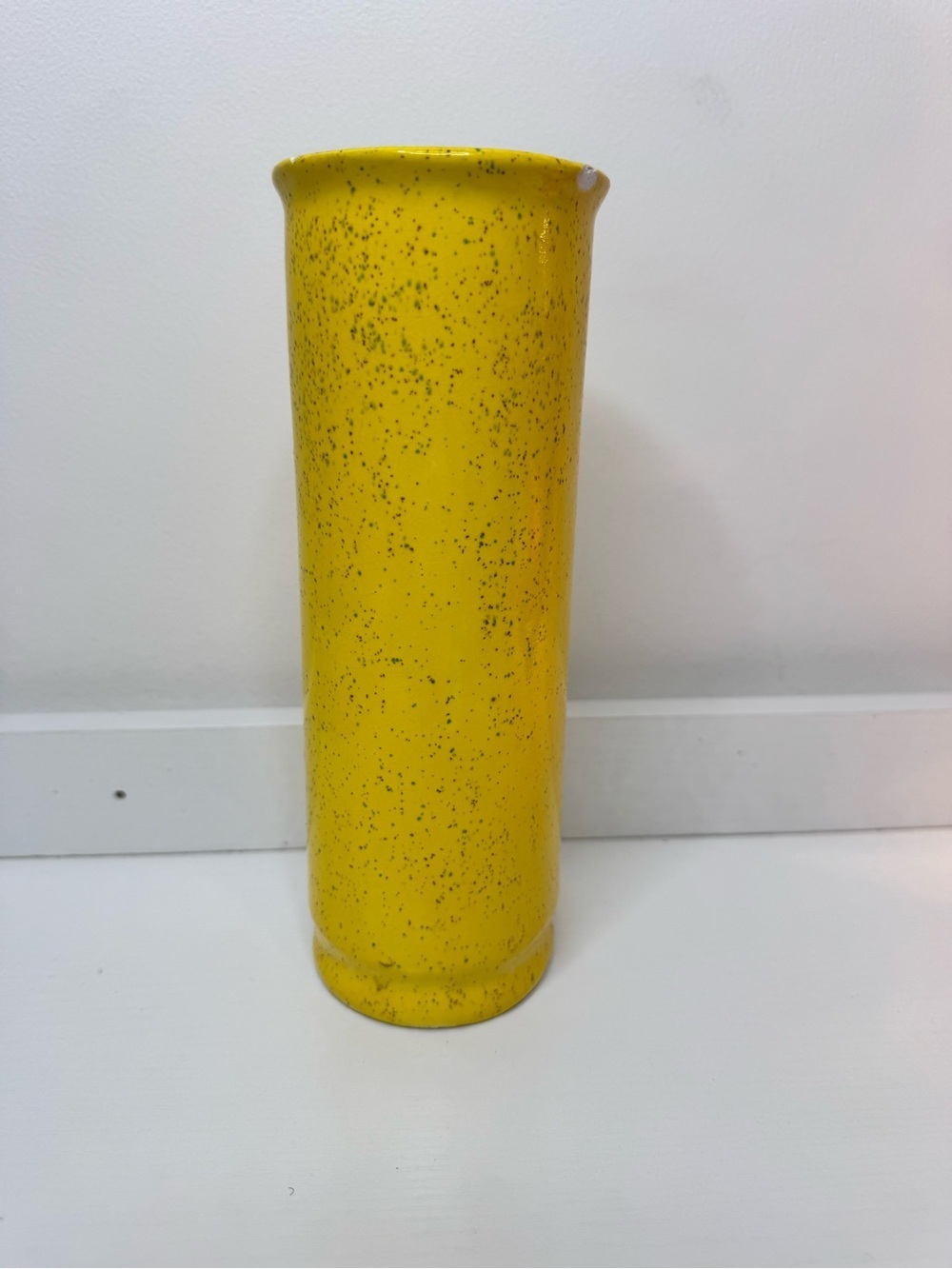 Yellow Speckled Ceramic Bud Vase - Home Accents